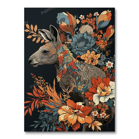 BOGO Floral Wallaby (60x80cm) People Paint by Numbers kit