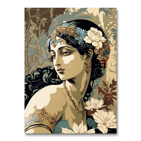 Nouveau South Indian Princess (Diamond Painting) Diamond Painting kit