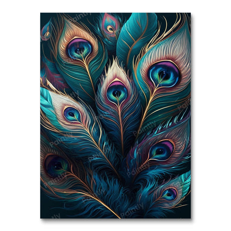 BOGO Peacock Feathers VI (60x80cm) People Paint by Numbers kit
