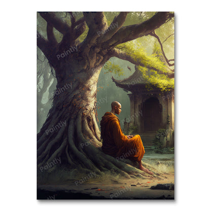 Unwavering Focus Monk III (Board Canvas)