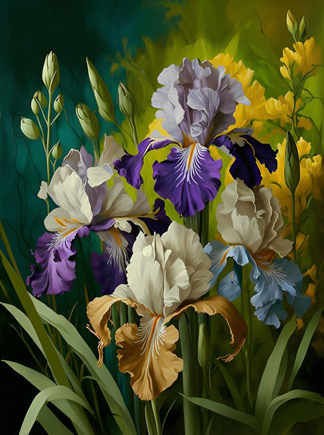 Irises II (Paint by Numbers)