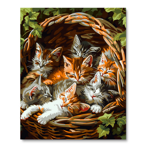 Kitten Purr-fect Basket (Diamond Painting) Diamond Painting kit