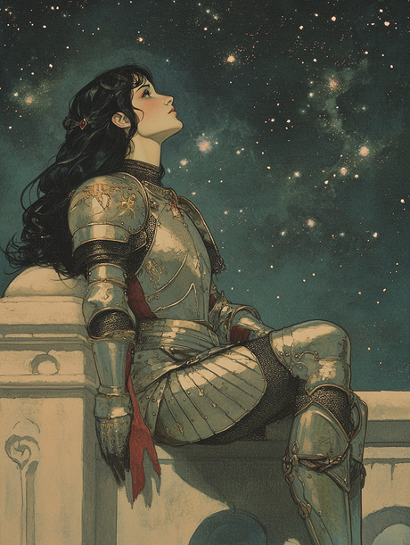 Knight Woman Starry Sky (Diamond Painting) Diamond Painting kit