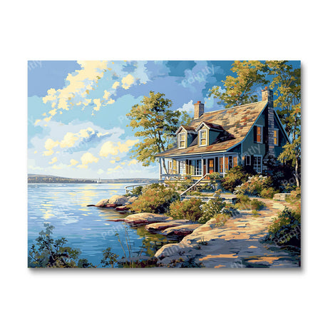 Lake View Home (Diamond Painting) Diamond Painting kit