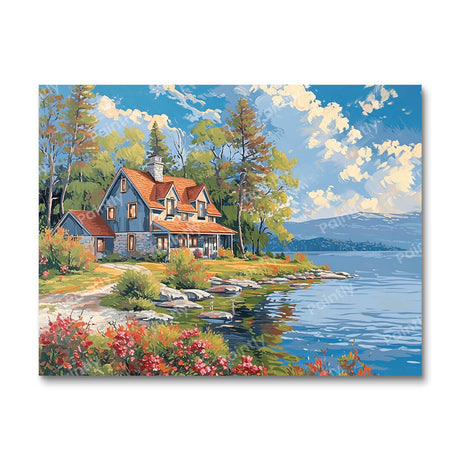 Lake View Home IV (Diamond Painting) Diamond Painting kit