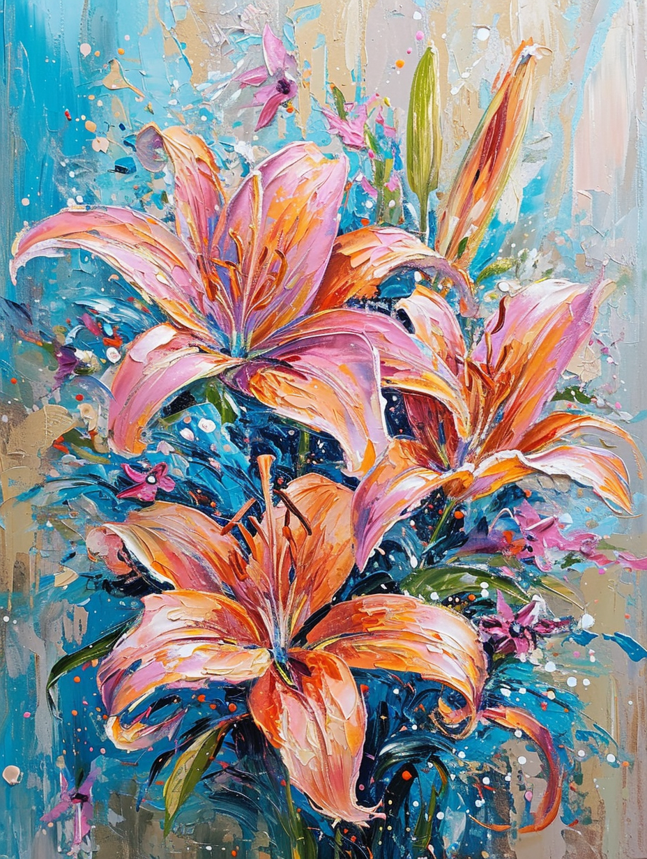 Lily Bouquet (Paint by Numbers)