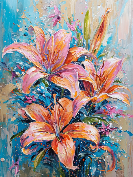 Lily Bouquet (Paint by Numbers)