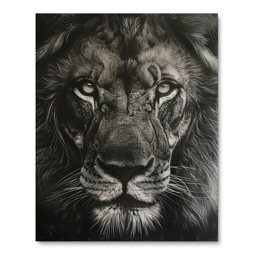 Lion's Piercing Gaze II (Diamond Painting) Diamond Painting kit