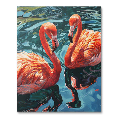 Majestic Flamingos (Diamond Painting) Diamond Painting kit