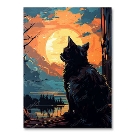 Black Cat Omen (Diamond Painting) Diamond Painting kit