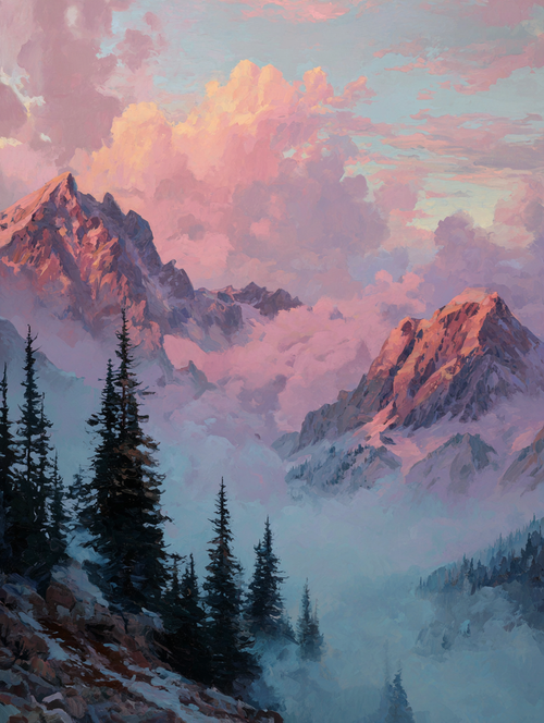 Misty Mountain Dawn