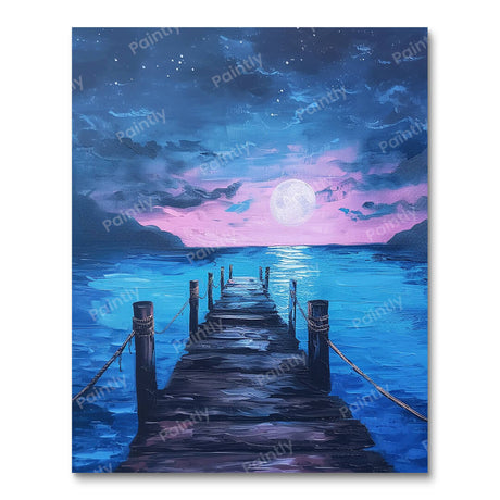 Moonlit Harbor Serenity (Diamond Painting) Diamond Painting kit
