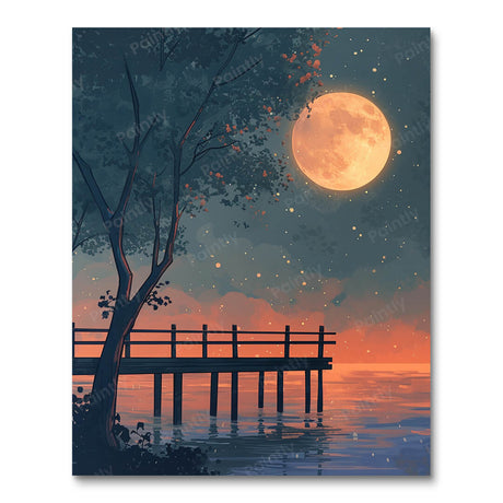 Moonlit Pier Ambience (Diamond Painting) Diamond Painting kit