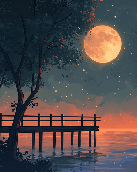 Moonlit Pier Ambience