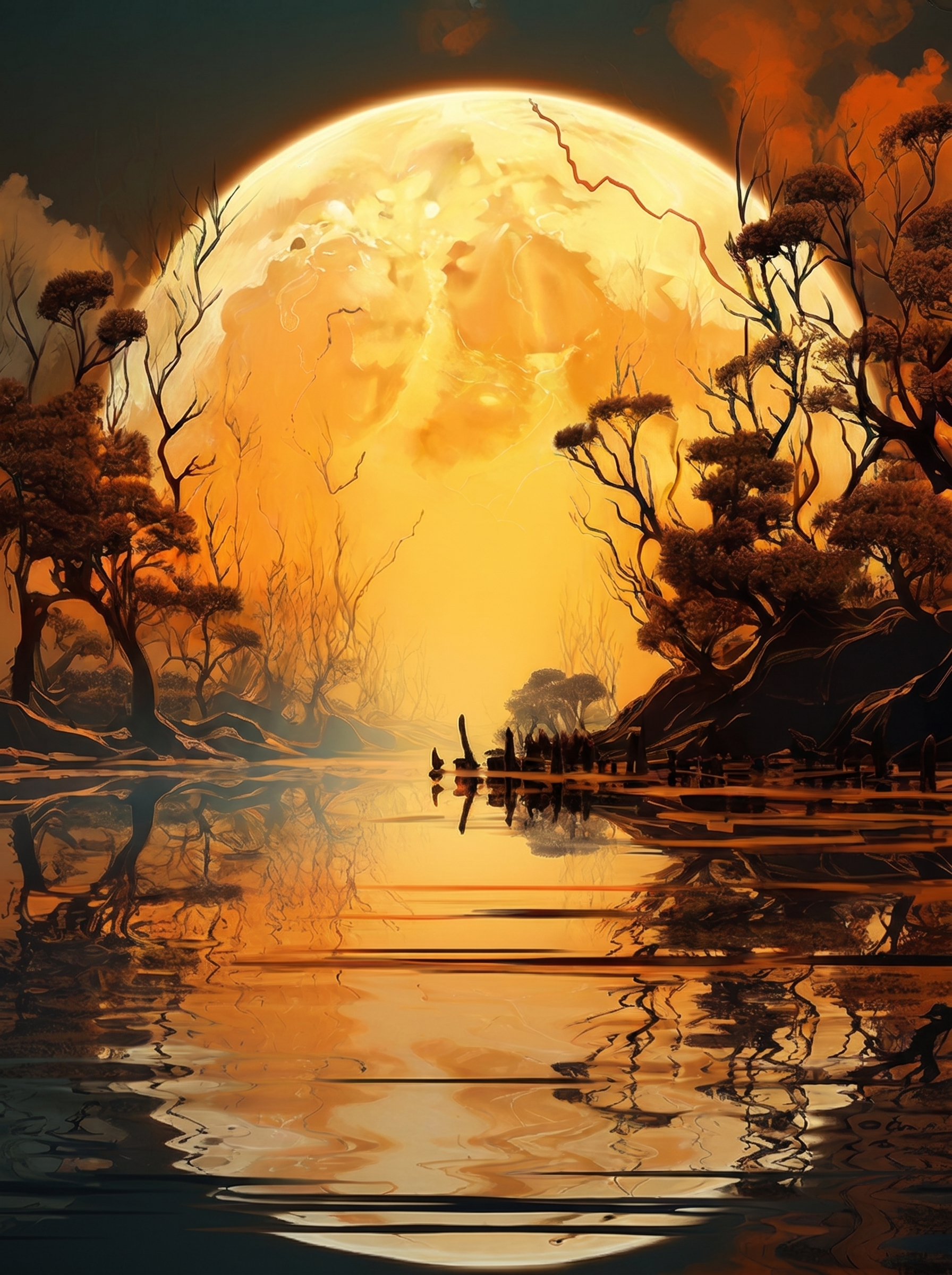 Moonlit Reflections — paint by numbers kit