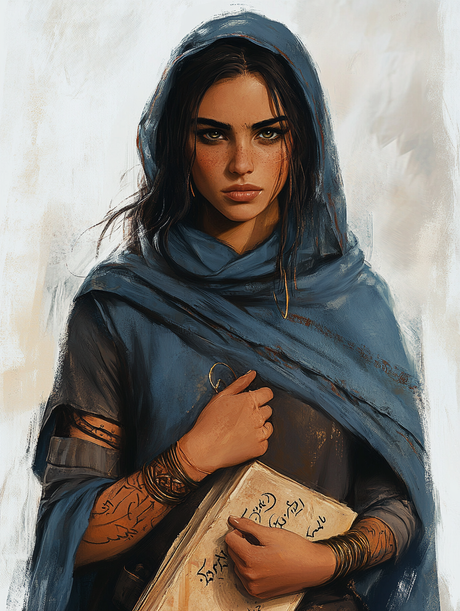 Mysterious Girl Piercing Eyes (Diamond Painting) Diamond Painting kit