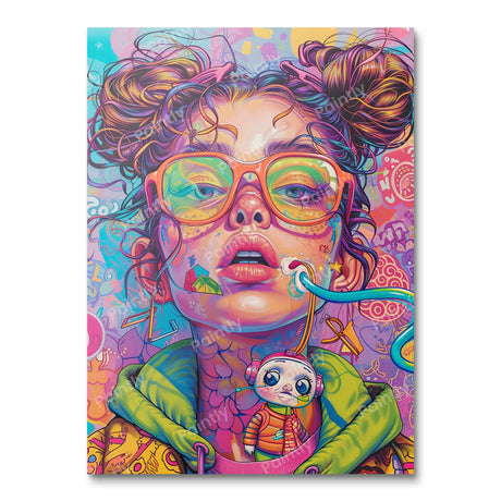 Neonpunk Doll (Diamond Painting) Diamond Painting kit