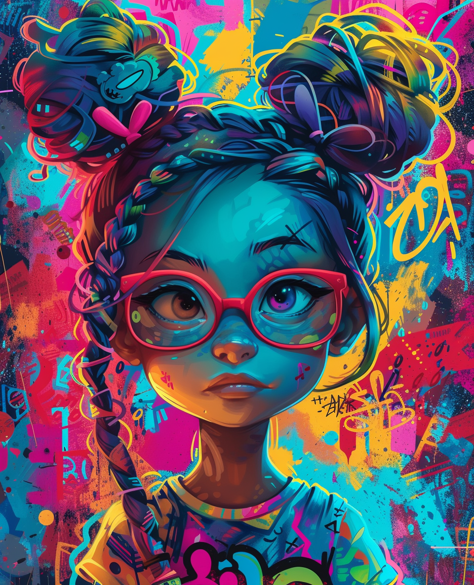 Neonpunk Doll II (Paint by Numbers)