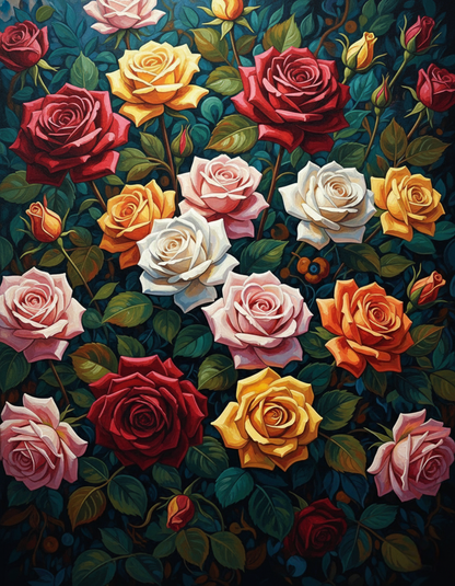 Garden of Roses (100 Color Diamond Painting) Diamond Painting kit