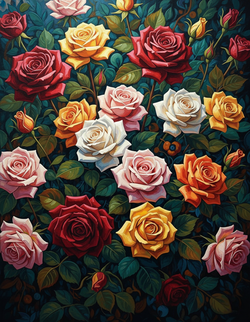 Garden of Roses (100 Color Diamond Painting) Diamond Painting kit