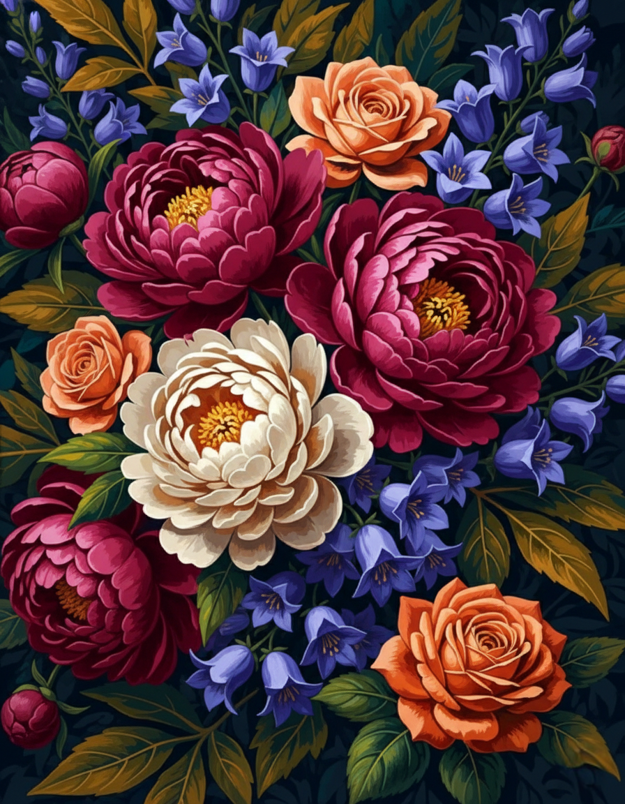 Twilight Blossoms (Board Canvas)