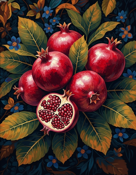 Pomegranate Muse (Board Canvas) Paint by Numbers kit