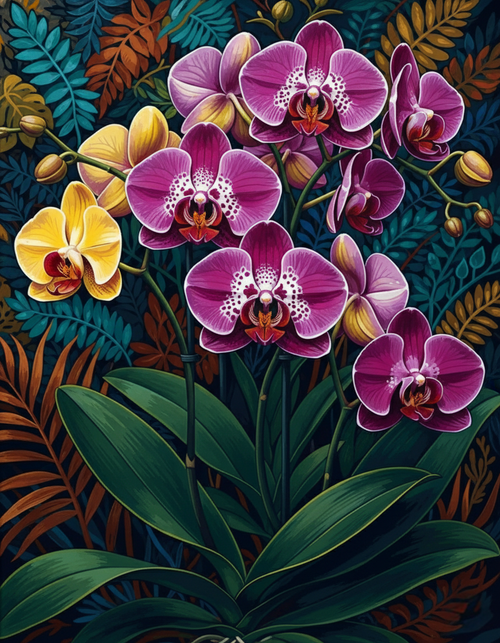 Orchid Harmony (Board Canvas)