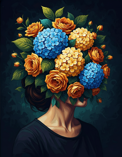 Floral Mindscape (100 Color Diamond Painting) Diamond Painting kit