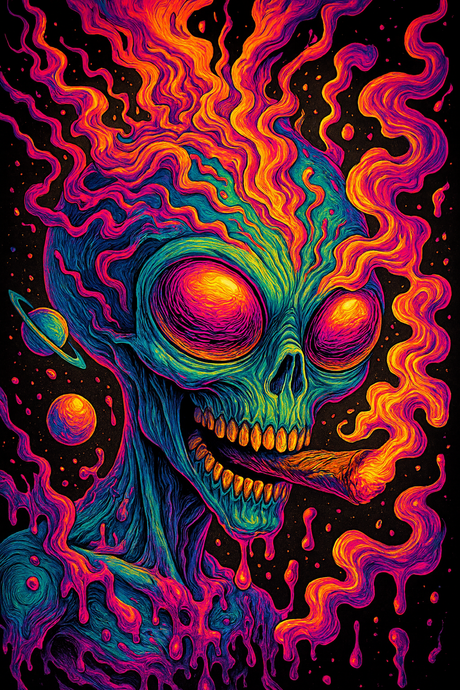 Smoking Extraterrestrial Planets (Diamond Painting) Diamond Painting kit
