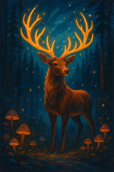 Glowing Antlers Deer (Diamond Painting) Diamond Painting kit