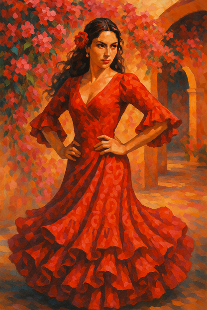 Crimson Dancer (100 Color Diamond Painting) Diamond Painting kit