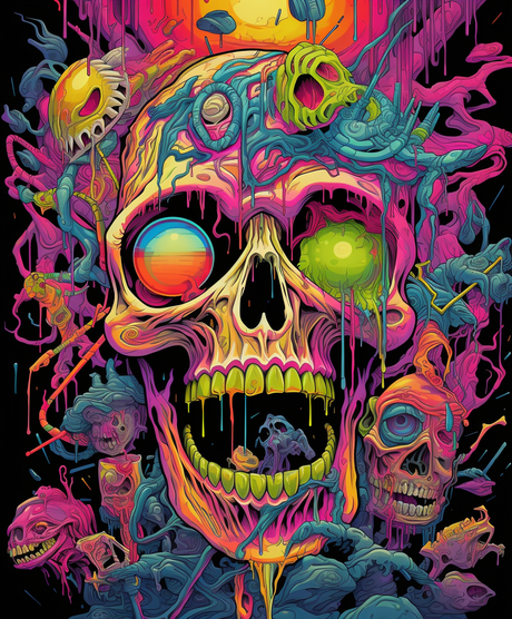 Trippy Skull (Diamond Painting) Diamond Painting kit