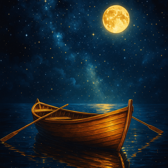 Boat Under the Moon