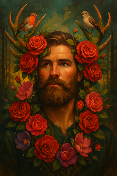 Bearded Forest Deity in Bloom (Diamond Painting) Diamond Painting kit