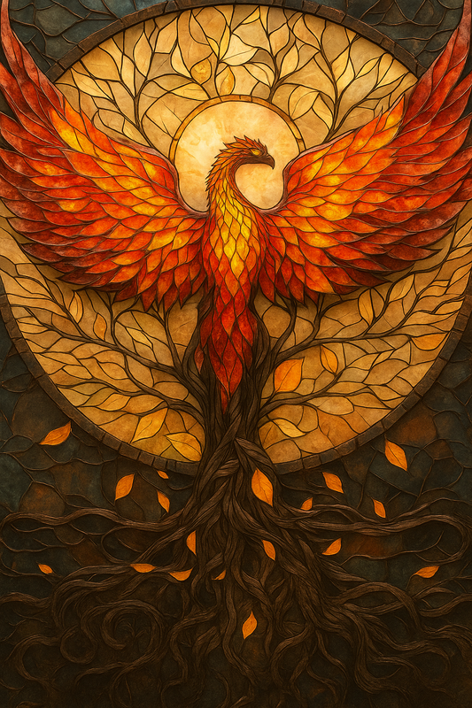 Stained Glass Phoenix