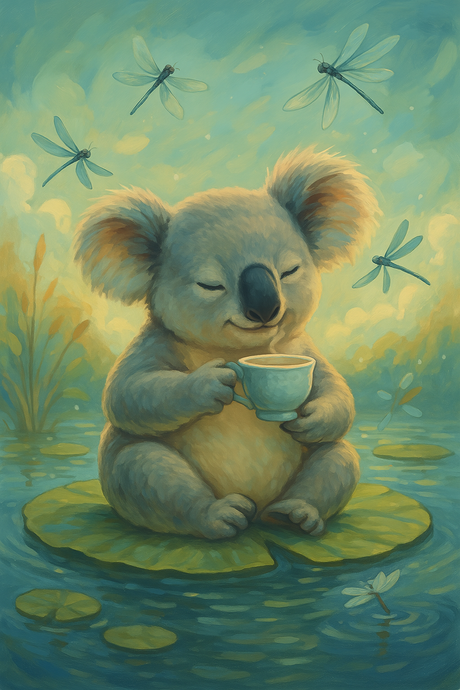 Koala Tea Time (Diamond Painting) Diamond Painting kit