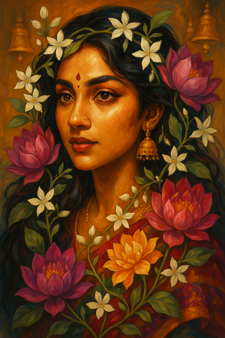 Floral Indian Beauty (Diamond Painting) Diamond Painting kit