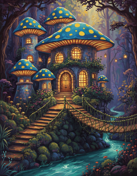 Forest Fungi Home (Diamond Painting) Diamond Painting kit
