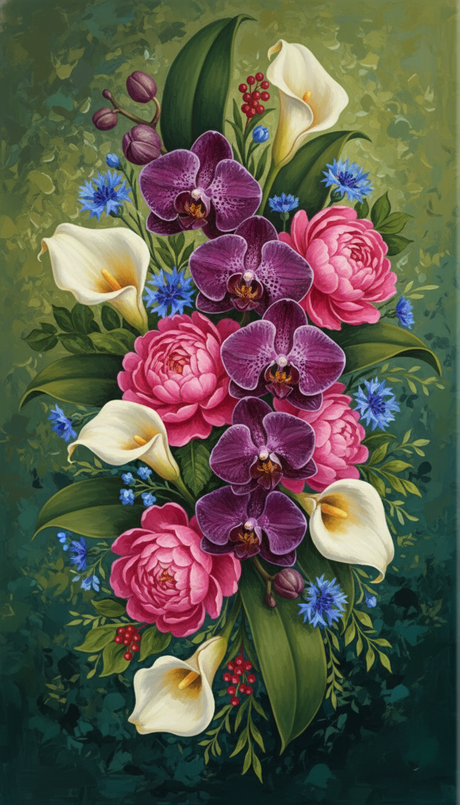 Peony and Calla Lily (Diamond Painting) Diamond Painting kit