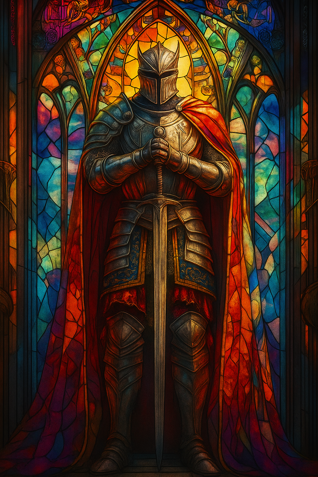 Stained Glass Guardian of Faith