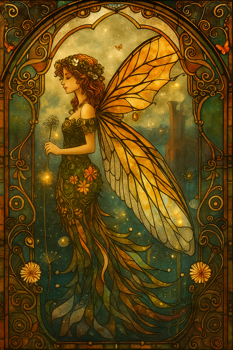 Stained Glass Forest Fairy (Diamond Painting) Diamond Painting kit