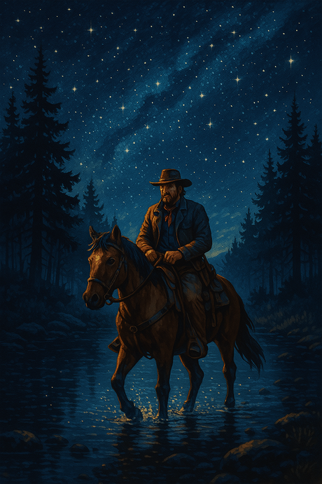 Cowboy under starlight (Diamond Painting) Diamond Painting kit