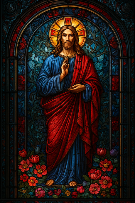 Stained Glass Christ the Redeemer (Diamond Painting) Diamond Painting kit