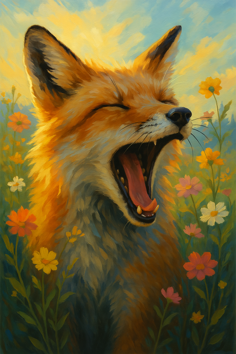 Fox Yawning (Diamond Painting) Diamond Painting kit