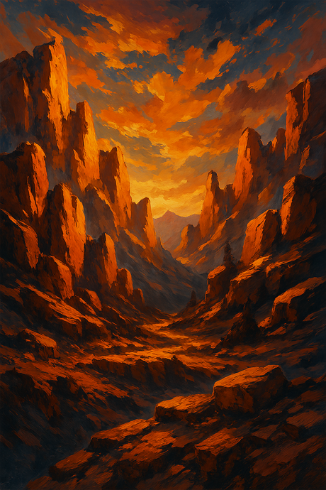 Blazing Canyons At Dusk (Diamond Painting) Diamond Painting kit