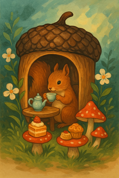 Squirrel’s Acorn Café (Diamond Painting) Diamond Painting kit