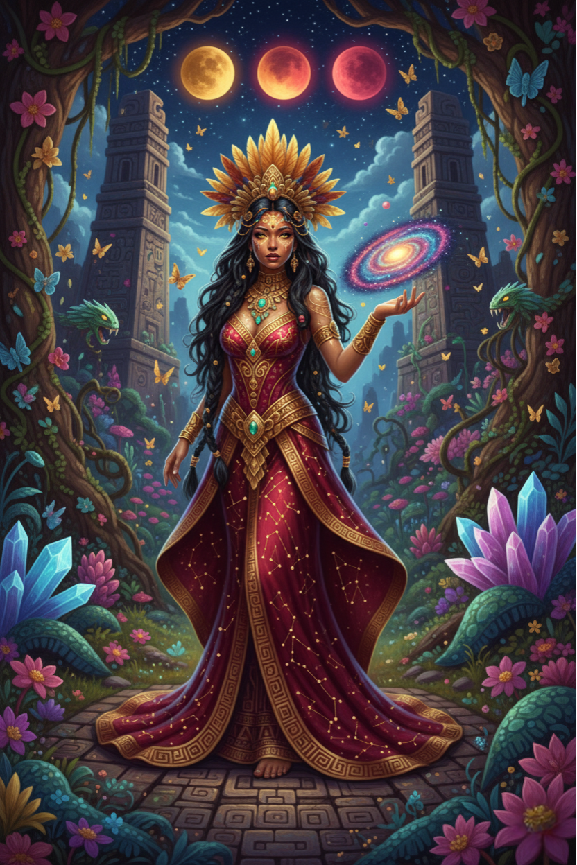 Goddess with Triple Moon