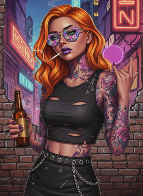 Neon Rebel (100 Color Diamond Painting) Diamond Painting kit