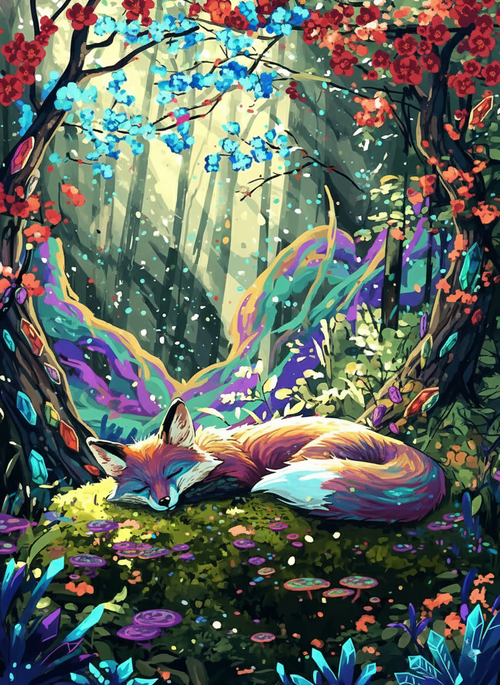 Forest Dream (100 Color Diamond Painting)
