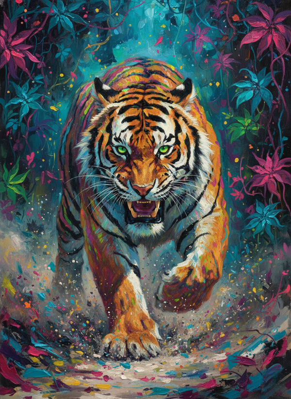 Colorful Jungle Tiger